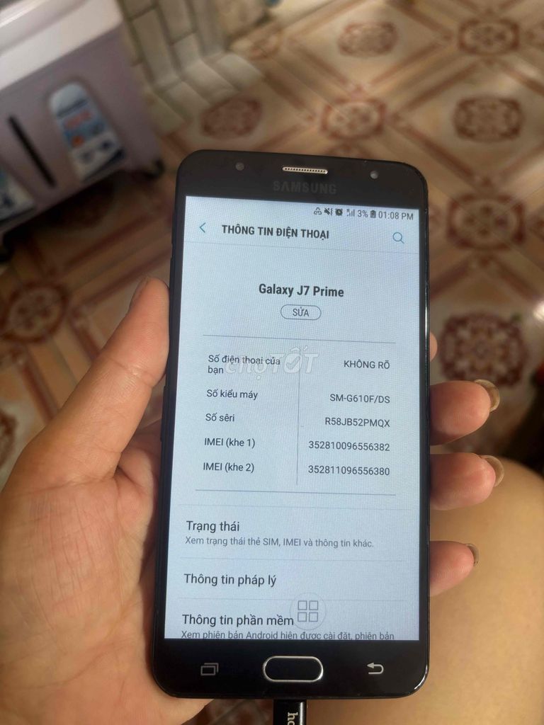 Samsung Galaxy J7 Prime Xám. Mua bán Điện thoại tại Quận Bình Tân Tp Hồ Chí Minh được đăng bởi Đường Minh hình 1
