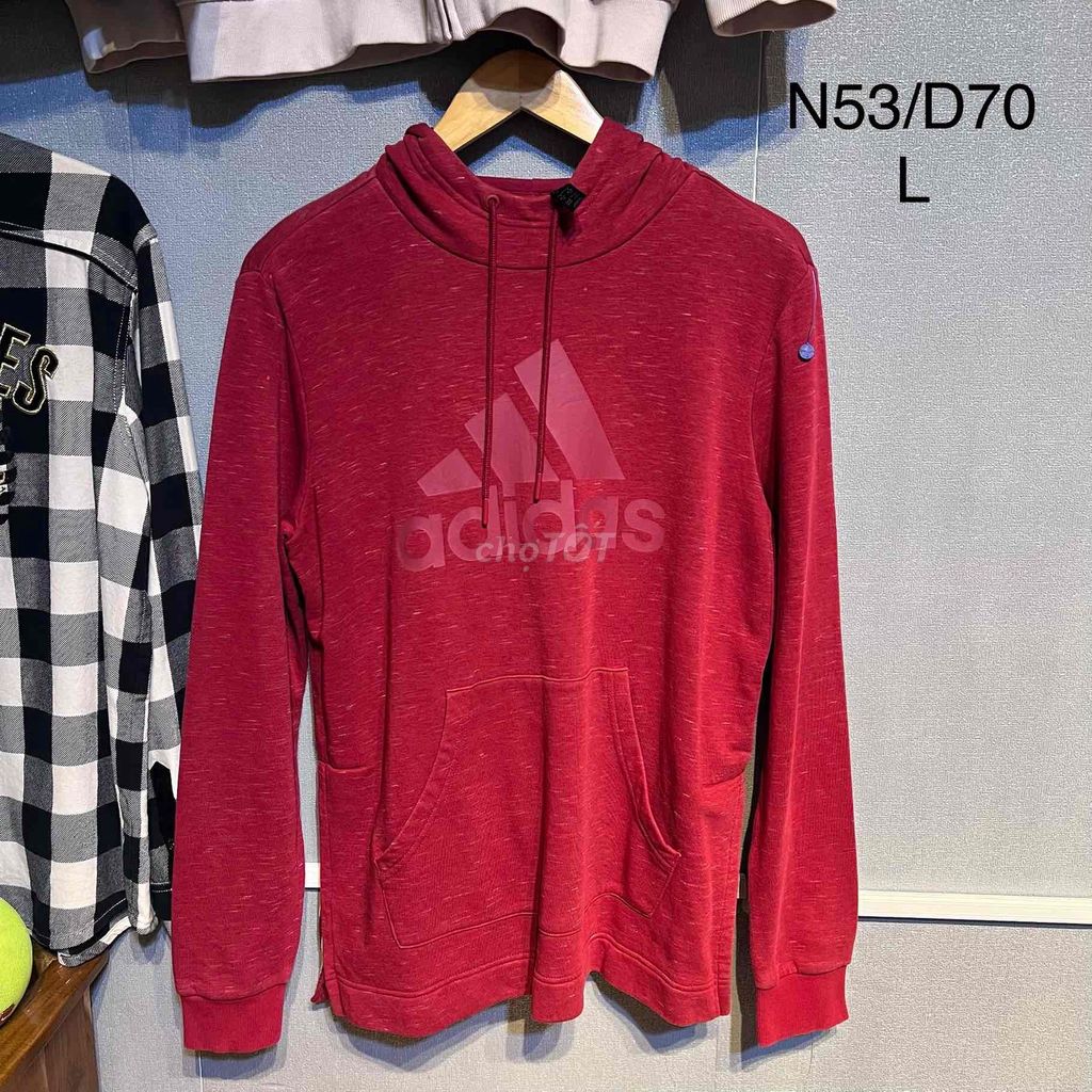 Áo hoodie Adidas đỏ L unisex. Mua bán Quần áo tại Huyện Đức Trọng Lâm Đồng được đăng bởi Black 2hand  hình 1
