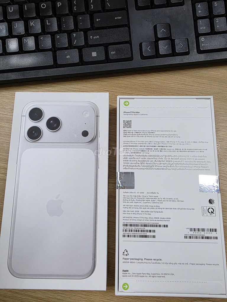 Apple iPhone 17 Pro Max 256GB Bạc. Mua bán Điện thoại tại Quận Hà Đông Hà Nội được đăng bởi NT Long hình 1