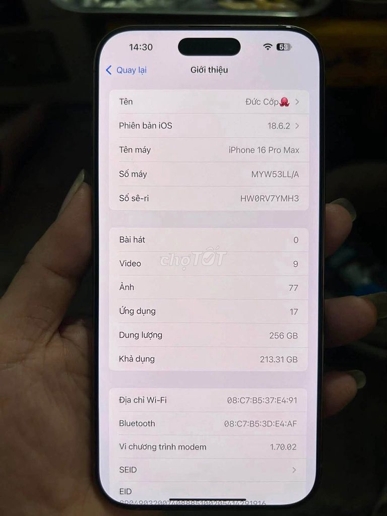 Apple iPhone 16 Pro Max 256GB Vàng Đã sử dụng. Mua bán Điện thoại tại Quận Ba Đình Hà Nội được đăng bởi Hội Đồ Điện Tử hình 1