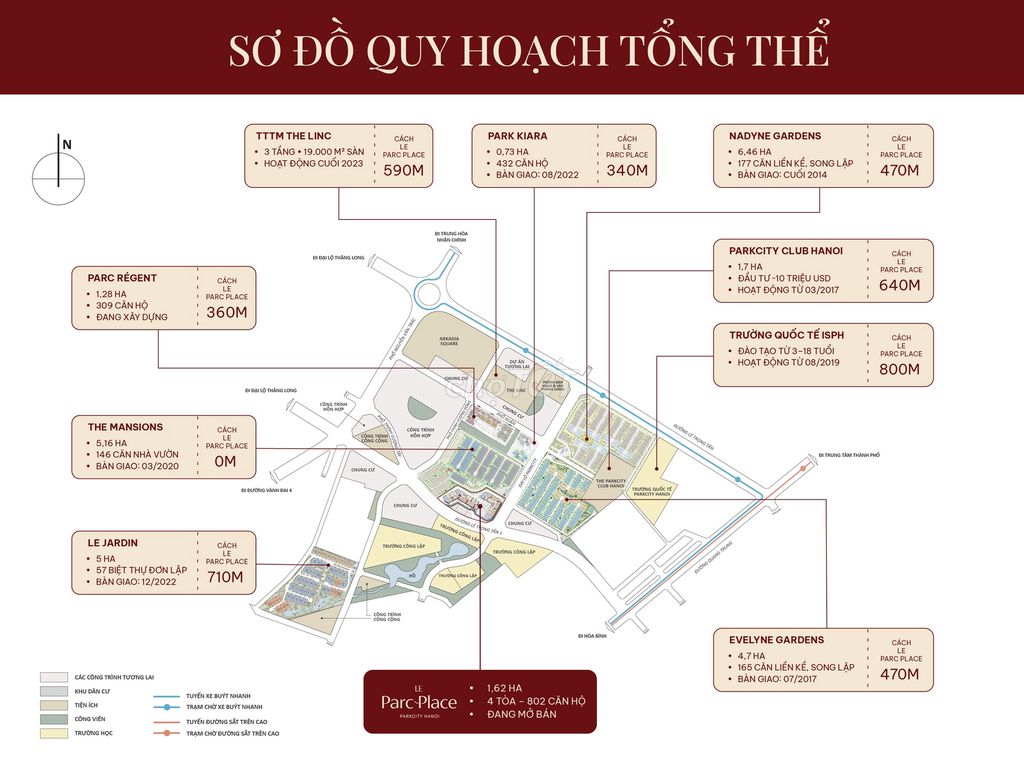 Bán căn 3PN Le Parc Place 135m2 ParkCity Hà Đông giá tốt