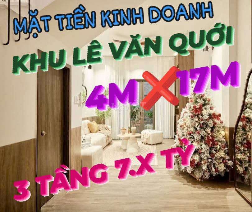 MẶT TIỀN ĐƯỜNG SỐ 16A GÒ XOÀI SÁT NGÃ TƯ BỐN XÃ 3 Tầng 4M17M Hơn 7 TỶ