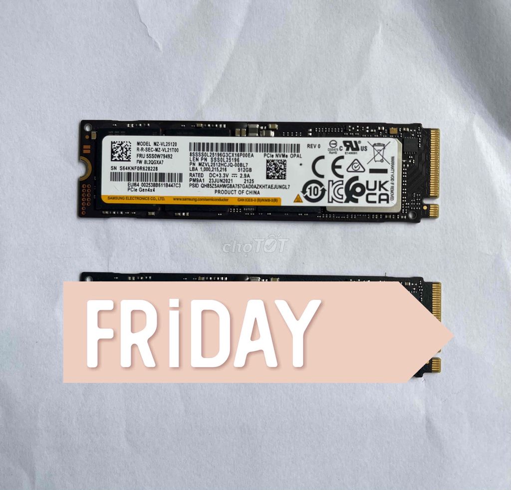 SSD Samsung NVMe Gen 4 512GB. Mua bán Linh kiện (RAM, Card...) tại Quận 6 Tp Hồ Chí Minh được đăng bởi  Mê Công Nghệ hình 1
