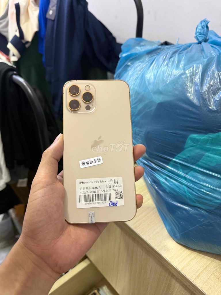 iPhone 12 Pro Max 512GB Vàng dùng ngon. Mua bán Điện thoại tại Quận Hải Châu Đà Nẵng được đăng bởi Hoàng Táo 273 Nguyễn Hoàng hình 1
