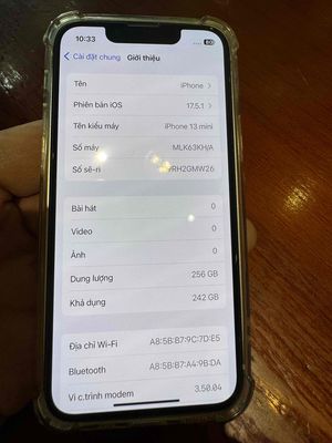 Iphone 13 Mini 256gb Trắng mới 99%, pin 100%