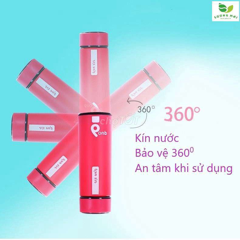 BÌNH THỦY TINH 2 LỚP CÁCH NHIỆT 400ML - SƯƠNG MAI