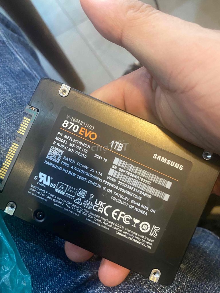 Ổ cứng SSD 1TB Samsung Evo 870 chuẩn zin 100%