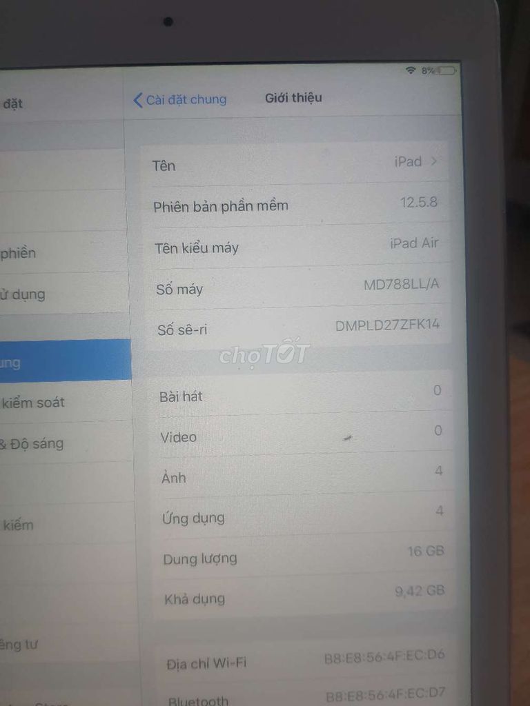 Apple iPad Air 2 16GB Bạc. Mua bán Máy tính bảng tại Quận Bình Thạnh Tp Hồ Chí Minh được đăng bởi Hai hình 1