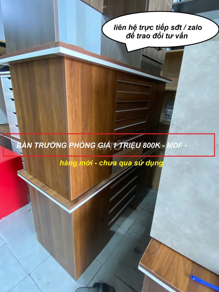 BÀN LÀM VIỆC VĂN PHÒNG - 3 NGĂN KÉO TỪ VÁN MDF MỚI