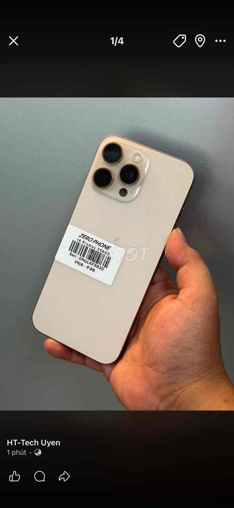 Apple iPhone 16 Pro Max 256GB 99%. Mua bán Điện thoại tại Thành phố Biên Hòa Đồng Nai được đăng bởi Uyên Phạm hình 1