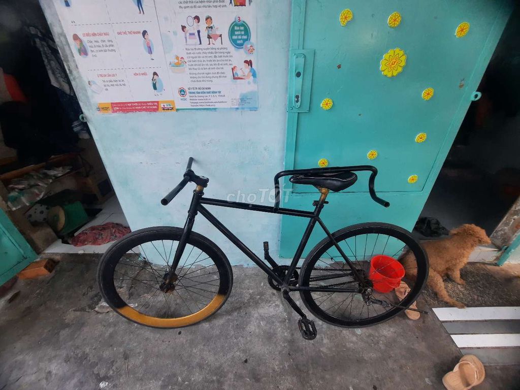 Fixed Gear Giá Rẽ Tập Chân Cực tốt 2 ghi đông