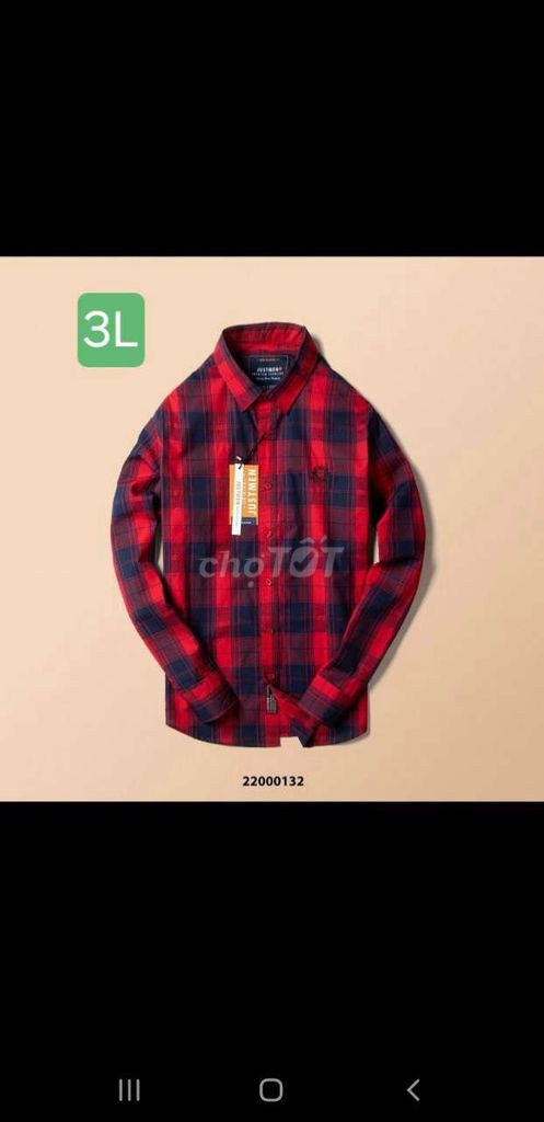 Áo sơ mi JUSTMEN Kẻ caro Cotton Nam. Mua bán Quần áo tại Thành phố Long Khánh Đồng Nai được đăng bởi Novelty store hình 1