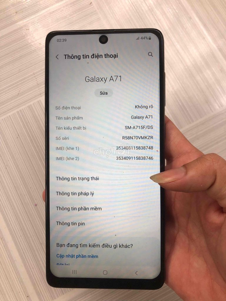 Samsung A71 8GB/128GB Đen. Mua bán Điện thoại tại Huyện Long Hồ Vĩnh Long được đăng bởi Đồ cũ đủ loại điện thoại loa anply máy tính hình 1
