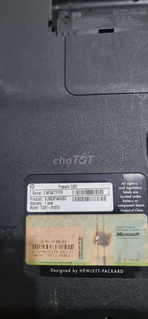 HP Presario CQ61 15.6 inch. Mua bán Laptop tại Huyện Tịnh Biên An Giang được đăng bởi Gà Nòi 67 hình 1