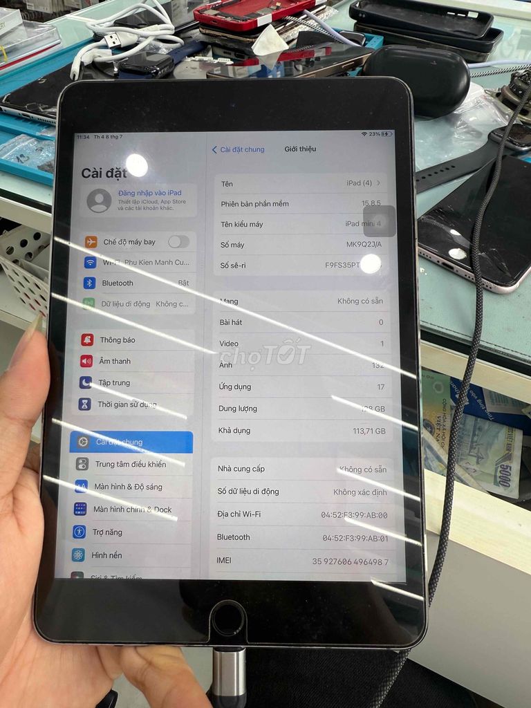 Apple iPad mini 4 128GB Xám 4G. Mua bán Máy tính bảng tại Quận Ngô Quyền Hải Phòng được đăng bởi Mạnh Cường hình 1