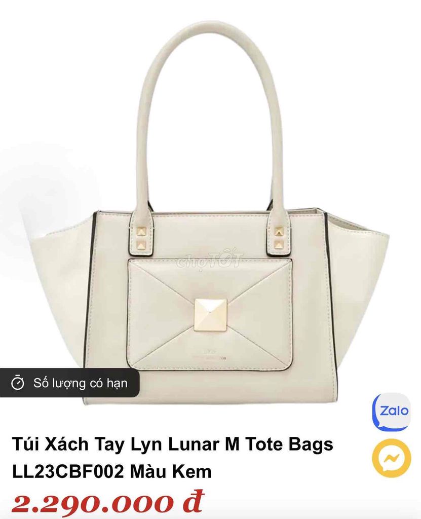 Túi xách tay Lyn Lunar M Tote Bags Nữ Da cao cấp. Mua bán Túi xách tại Quận 8 Tp Hồ Chí Minh được đăng bởi Fanny hình 1