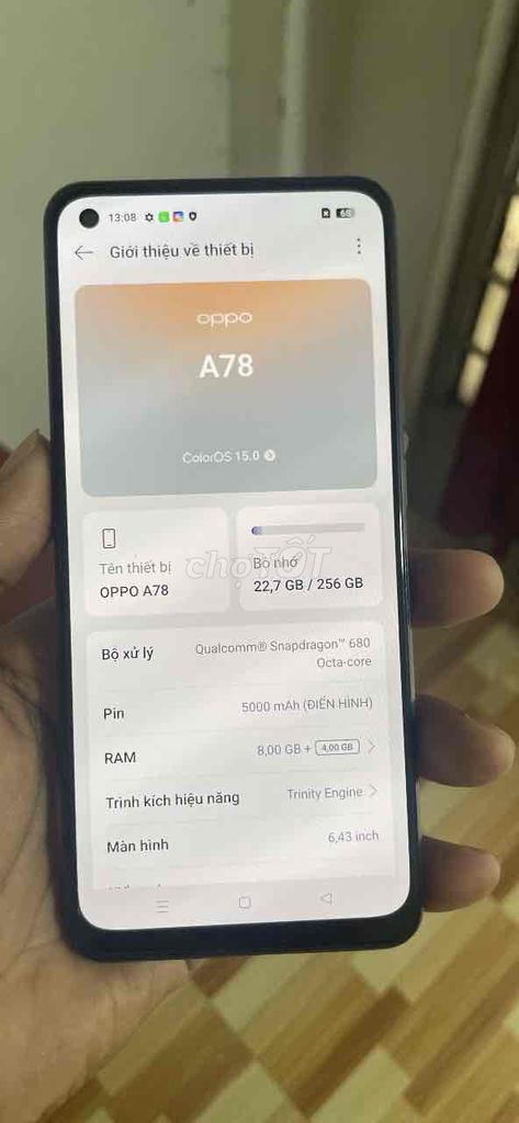 oppo a78 4g chính hãng. Mua bán Điện thoại tại Quận 12 Tp Hồ Chí Minh được đăng bởi thuan hình 1