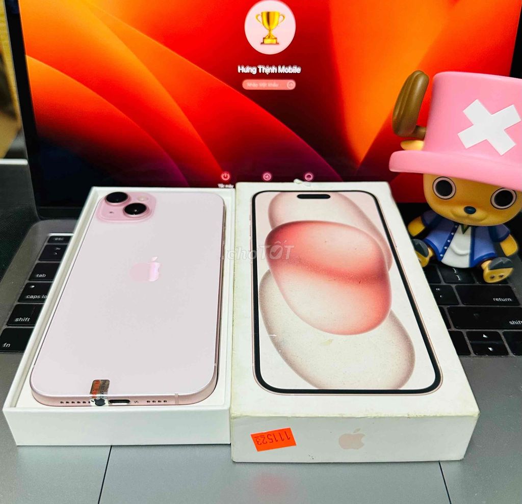 🍎Iphone 15 Plus 128GB Pink Lock Mỹ