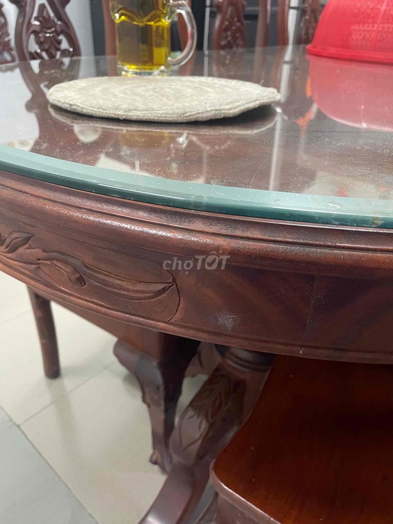 Bộ bàn ghế ăn gỗ căm xe 8 ghế. Mua bán Bàn ghế tại Quận Tân Phú Tp Hồ Chí Minh được đăng bởi Bùi Thắng hình 1