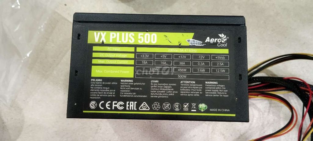 Nguồn máy tính AeroCool VX PLUS 500W Đen. Mua bán Linh kiện (RAM, Card...) tại Huyện Bến Lức Long An được đăng bởi Phan Anh  hình 1