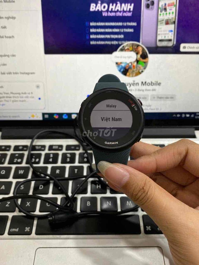 Đồng hồ Garmin Foreruner 45  42mm Đen GPS. Mua bán Thiết bị đeo thông minh tại Quận 3 Tp Hồ Chí Minh được đăng bởi Tuấn Nguyễn hình 1