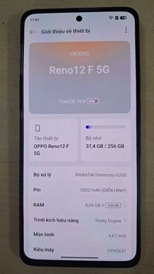 Oppo Reno 12F. Mua bán Điện thoại tại Quận Hai Bà Trưng Hà Nội được đăng bởi bùi hữu liêm 
