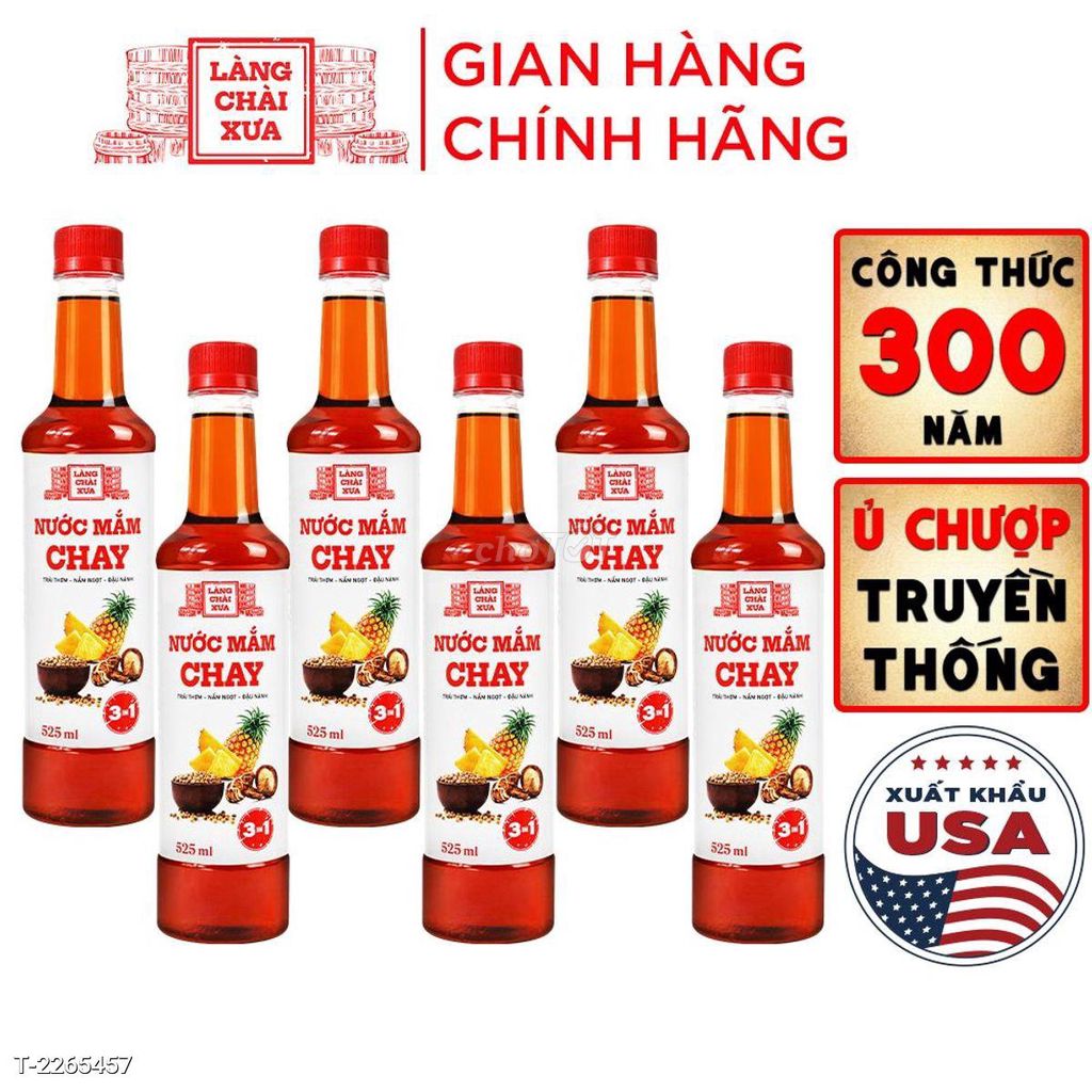 Thùng 6 nước mắm CHAY Làng Chài Xưa 525ml. Mua bán Đồ ăn, thực phẩm và các loại khác tại Quận 3 Tp Hồ Chí Minh được đăng bởi Siêu thị Anh Tú 88 hình 1