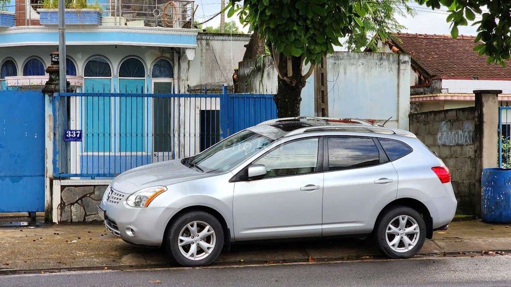 Nissan Rogue SL 2007 США, серебристая кожа, 5 мест