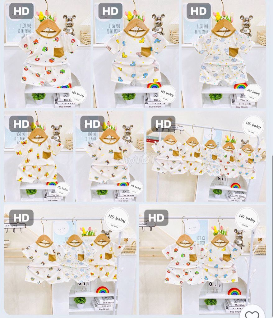 Bộ cộc tay bé chất vải tăm lạnh thoáng mát 6-17kg. Mua bán Mẹ và bé tại Huyện Hóc Môn Tp Hồ Chí Minh được đăng bởi Trần Thị Thuý hình 1