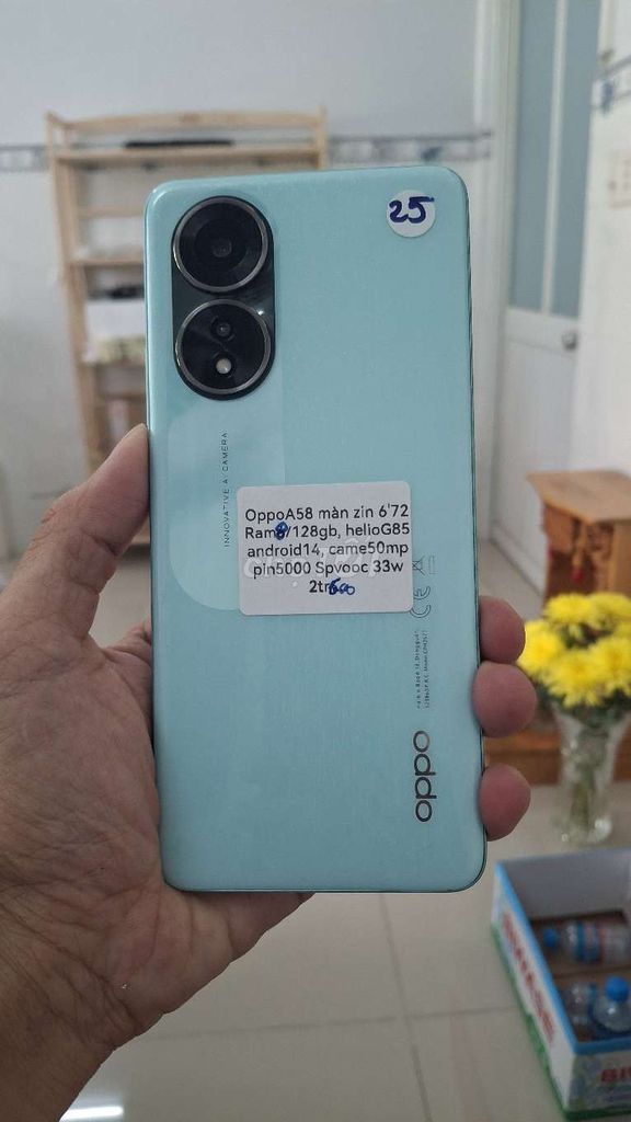 Oppo A58 128GB Xanh ngọc. Mua bán Điện thoại tại Thành phố Thủ Dầu Một Bình Dương được đăng bởi TTMobileBD hình 1