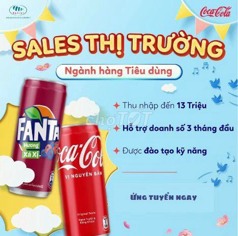 Coca-cola Tuyển dụng nhân viên sale