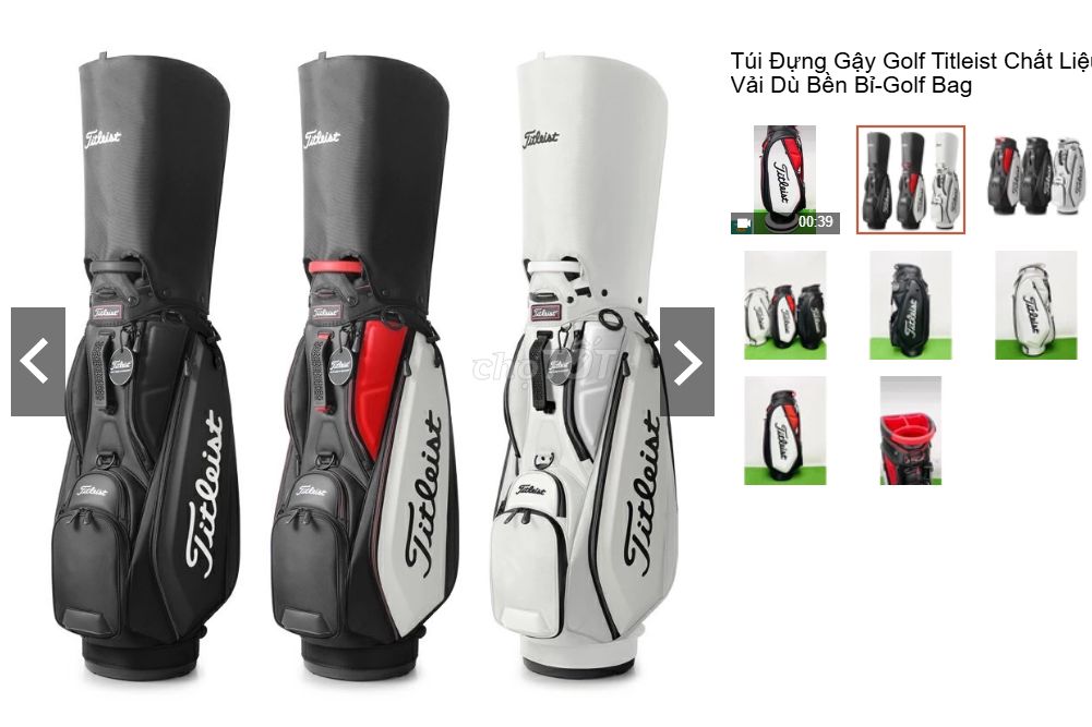 Thanh lý Túi Đựng Gậy Golf Titleist Hàn Quốc