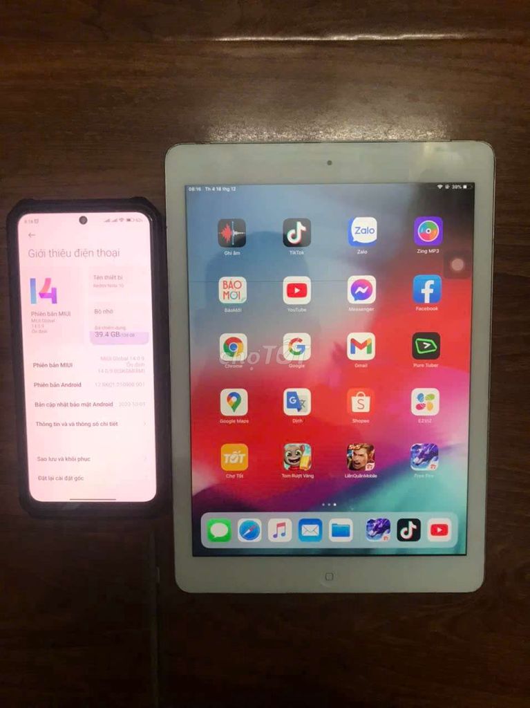 Redmi note10 6/128g + ipad air nhận giao lưu gl