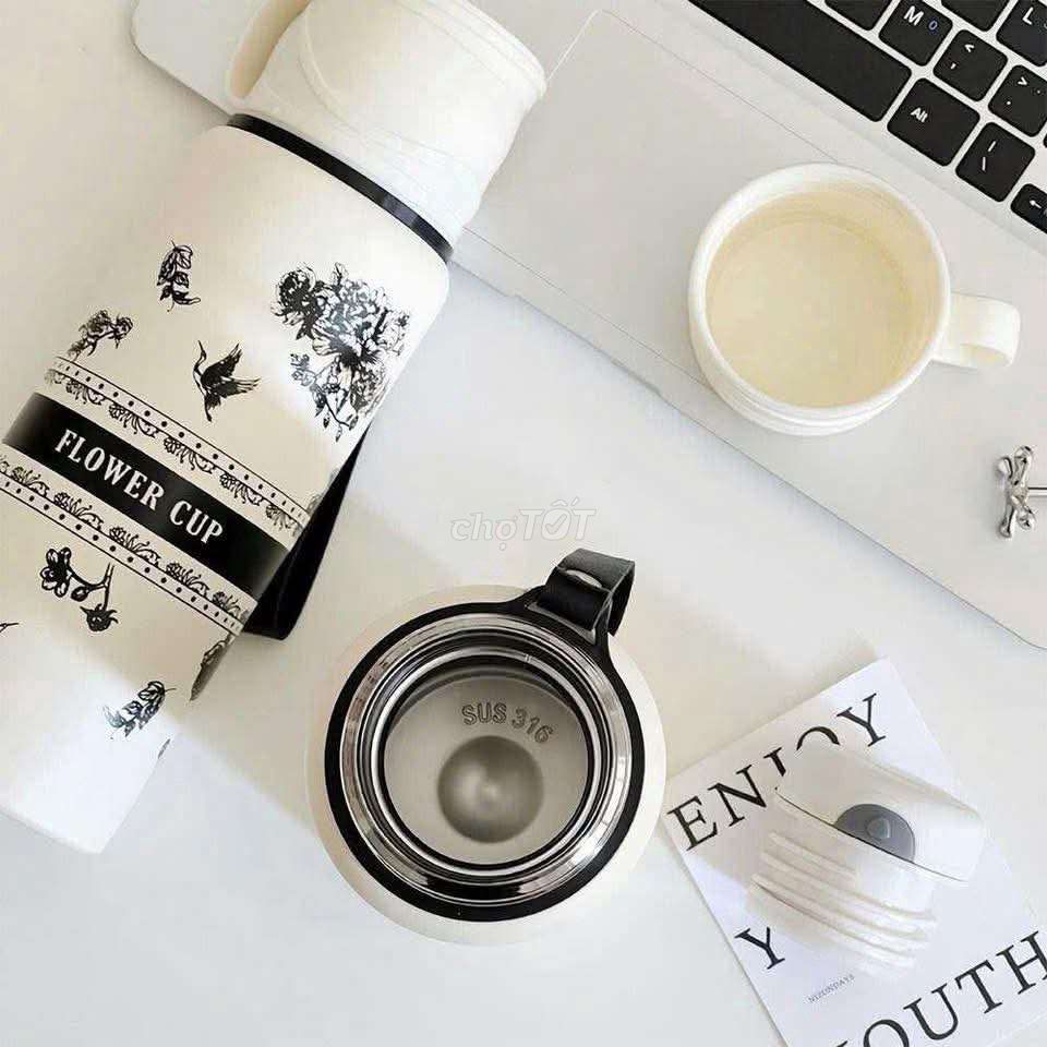 BÌNH GIỮ NHIỆT HOA MỘC LAN 600ml kèm cốc. Mua bán Nội thất, đồ gia dụng khác tại Quận Hà Đông Hà Nội được đăng bởi Đinh Len hình 1