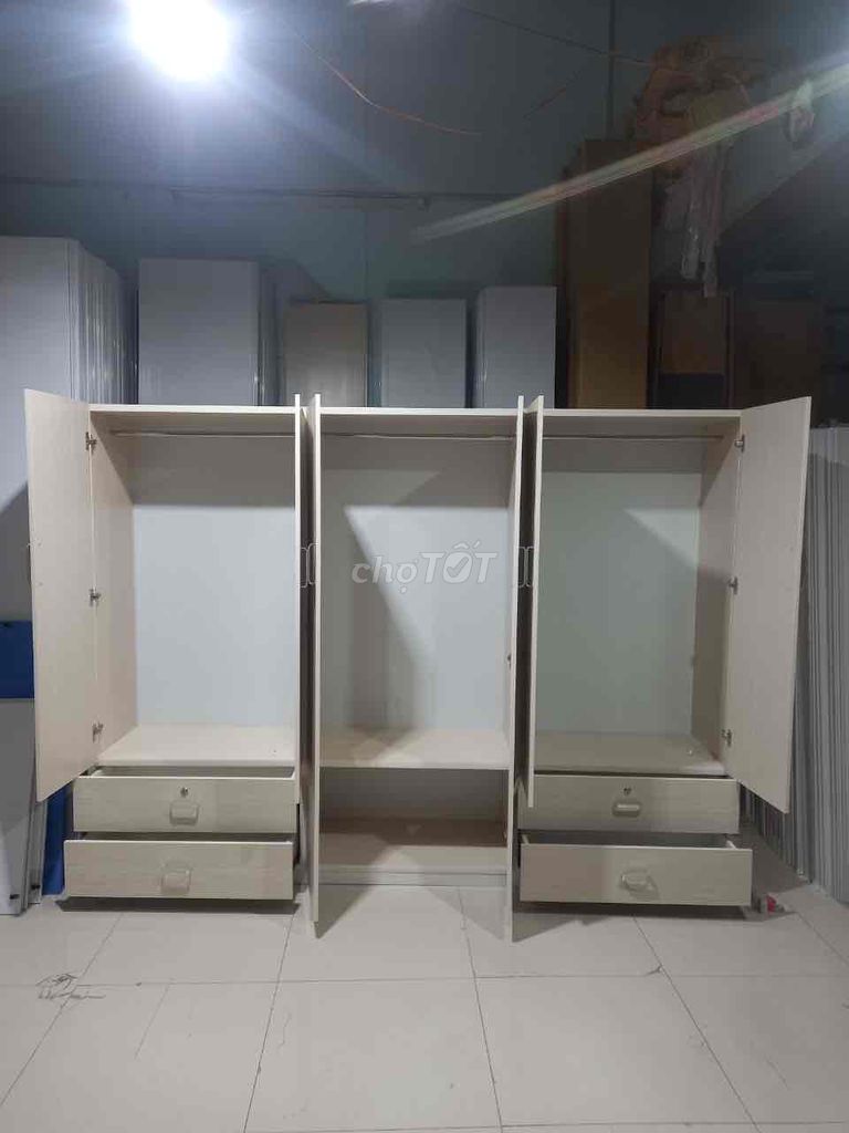 Tủ quần áo Nhựa Đài Loan Gỗ sồi 6 cánh 2m45. Mua bán Tủ, kệ gia đình tại Thành phố Thủ Đức Tp Hồ Chí Minh được đăng bởi Ngọc Lan hình 1