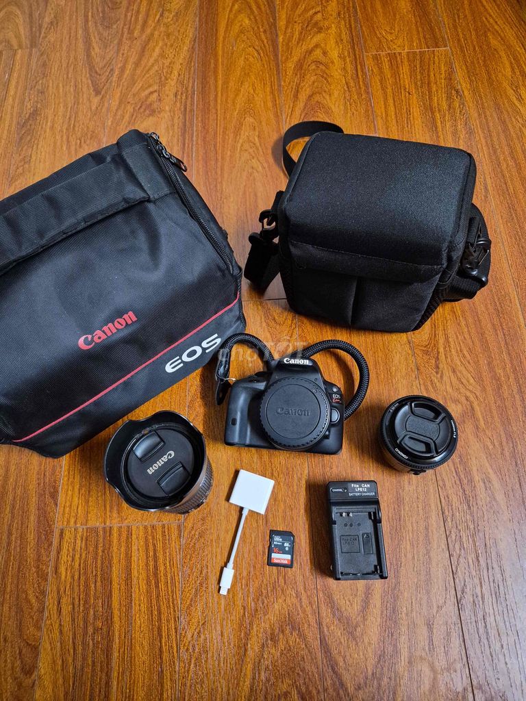 Máy ảnh Canon EOS 100D Đen kèm 2 lens. Mua bán Máy ảnh, Máy quay tại Quận Ba Đình Hà Nội được đăng bởi Linh Mây hình 1