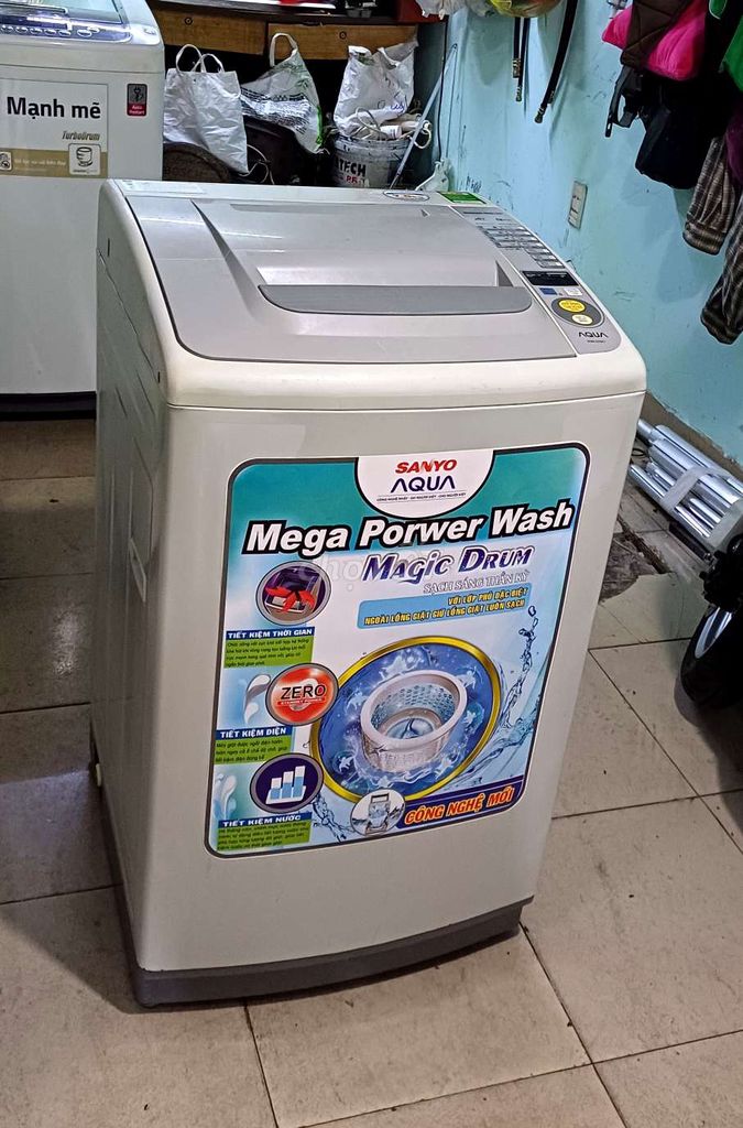 Máy giặt sanyo 7kg zin bảo hành 3 tháng