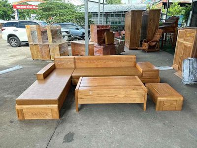Bộ bàn ghế   gỗ góc chữ L màu  tự nhiên. Mua bán Bàn ghế tại Thành phố Thủ Đức Tp Hồ Chí Minh được đăng bởi dogobiendong