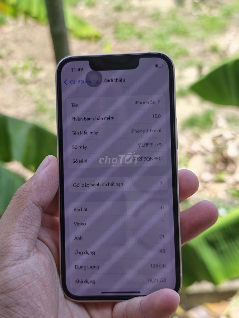 iPhone 13 mini 128GB lock ios 15.0. Mua bán Điện thoại tại Thị xã Hương Trà Thừa Thiên Huế được đăng bởi Công Hiếu hình 1