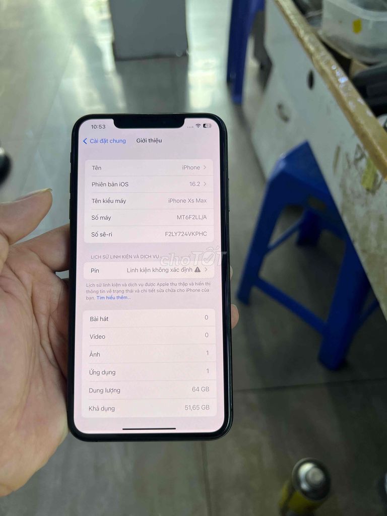 iPhone Xs Max 64GB Đen. Mua bán Điện thoại tại Quận 10 Tp Hồ Chí Minh được đăng bởi Vinh hình 1
