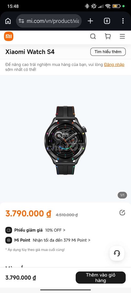 Xiaomi Watch S4 Cầu vồng. Mua bán Thiết bị đeo thông minh tại Thành phố Gia Nghĩa Đắk Nông được đăng bởi Quang Tú hình 1