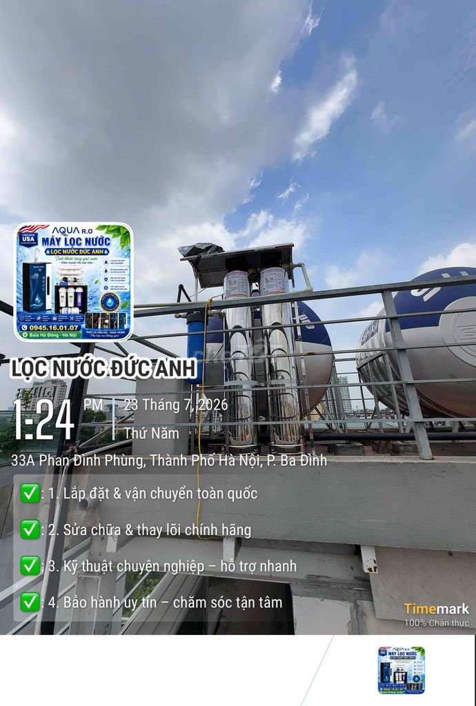 Hệ thống lọc nước Lọc Nước Đức Anh 1054. Dịch vụ tại Quận Hà Đông Hà Nội được đăng bởi Tổng Kho Thiết Bị Máy Lọc Nước AQUA Chính Hãng hình 1