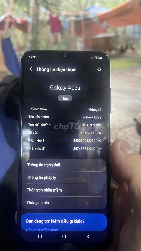 Samsung Galaxy A03s Đen. Mua bán Điện thoại tại Huyện Mang Thít Vĩnh Long được đăng bởi Lê Minh Trường hình 1