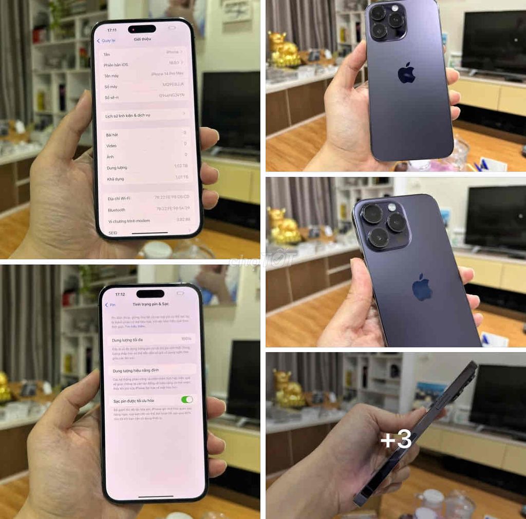 iPhone 14 Pro Max 1TB Tím FULLBOX new CHẤT 12/2024. Mua bán Điện thoại tại Quận Thanh Xuân Hà Nội được đăng bởi Nguyễn Huy Dũng hình 1