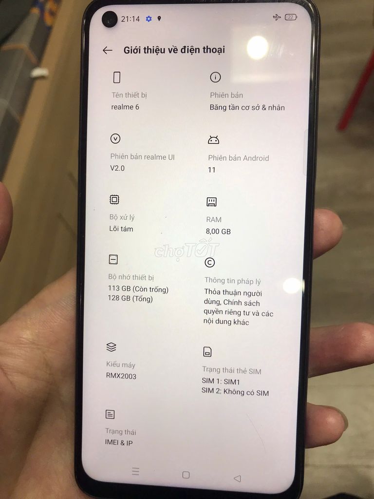 Realme 6 8GB/128GB Xanh . Mua bán Điện thoại tại Quận Bắc Từ Liêm Hà Nội được đăng bởi Trần Thế Hiệp hình 1