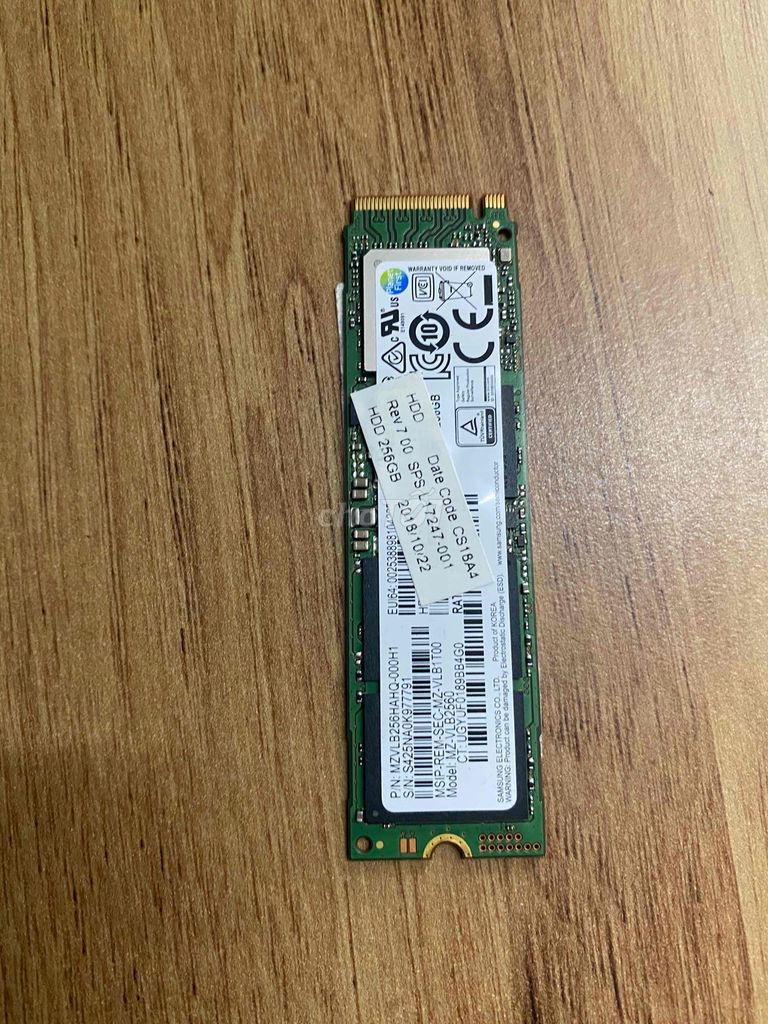 Ổ cứng Ssd Nvme 256G Samsung máy Hp usa Win 10