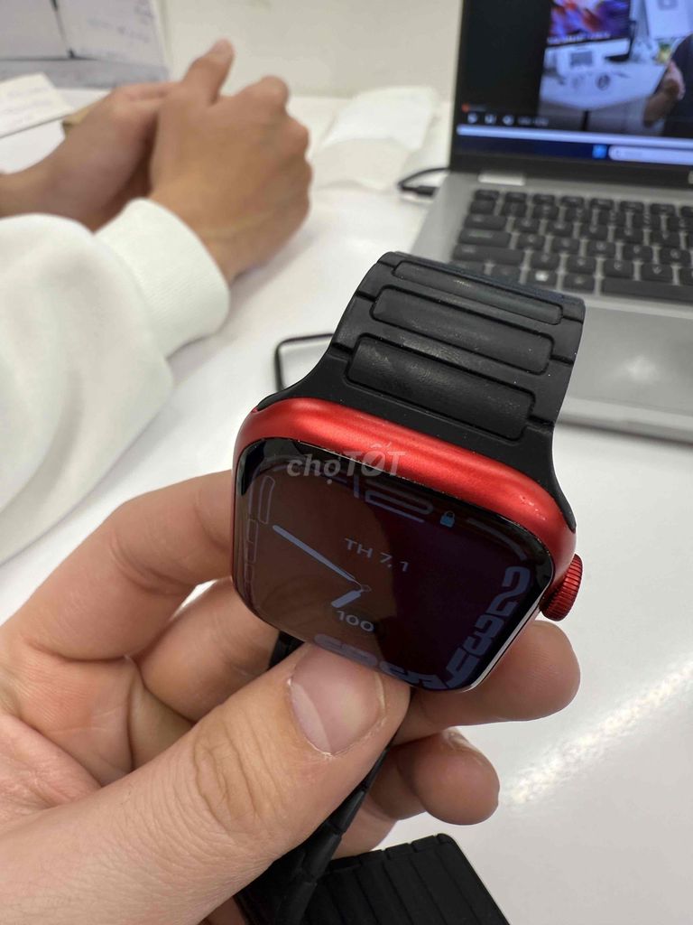 apple watch sr 8 đỏ nhôm lte