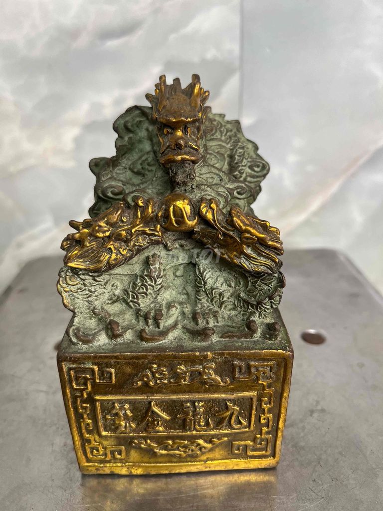 Ấn phong thủy Đồng Rồng. Mua bán Đồ sưu tầm, đồ cổ tại Quận Phú Nhuận Tp Hồ Chí Minh được đăng bởi Khanh ly hình 1