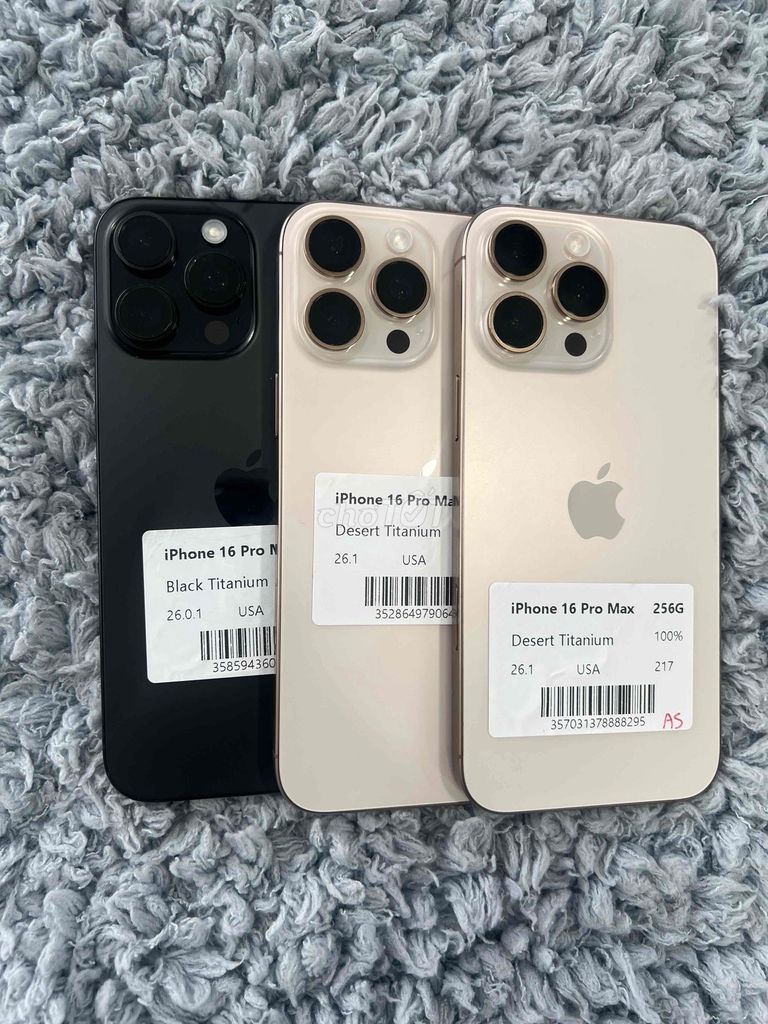 Apple iPhone 16 Pro Max 256GB Đen, Titan sa mạc. Mua bán Điện thoại tại Quận Ngô Quyền Hải Phòng được đăng bởi lê thanh thuỷ hình 1
