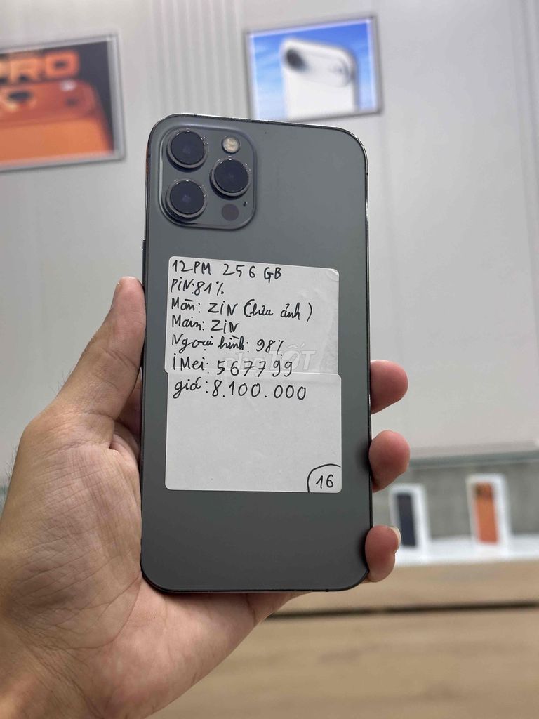 12 Pro Max 256GB Xám/ BAO NỢ XẤU. Mua bán Điện thoại tại Quận 12 Tp Hồ Chí Minh được đăng bởi Sang Mobile hình 1